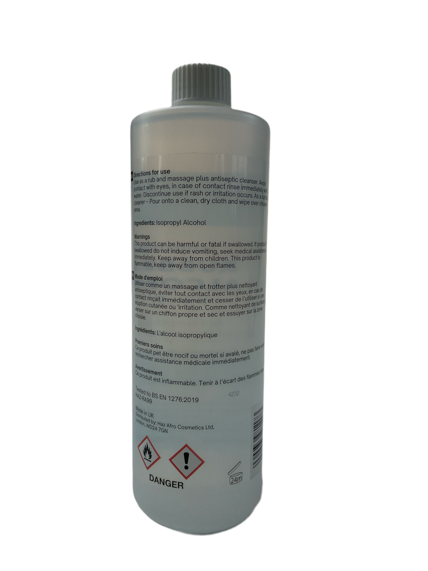 HAZ 99.9% Isopropyl Rubbing Alcohol | 500ml